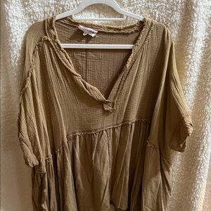 ADORA Women's Tan Tunic Top